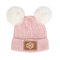 Monogrammed Kids Pom Pom Beanie