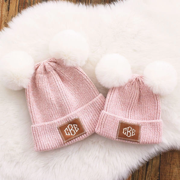 Monogrammed Kids Pom Pom Beanie 3 Monogrammed Kids Pom Pom Beanie - Image 3