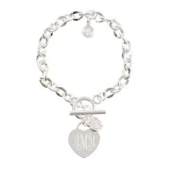 Monogrammed Heart Bracelet