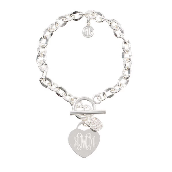Monogrammed Heart Bracelet 1 Monogrammed Heart Bracelet