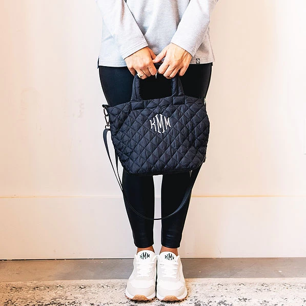 Monogrammed Diamond Quilted Crossbody 4 Monogrammed Diamond Quilted Crossbody - Image 4