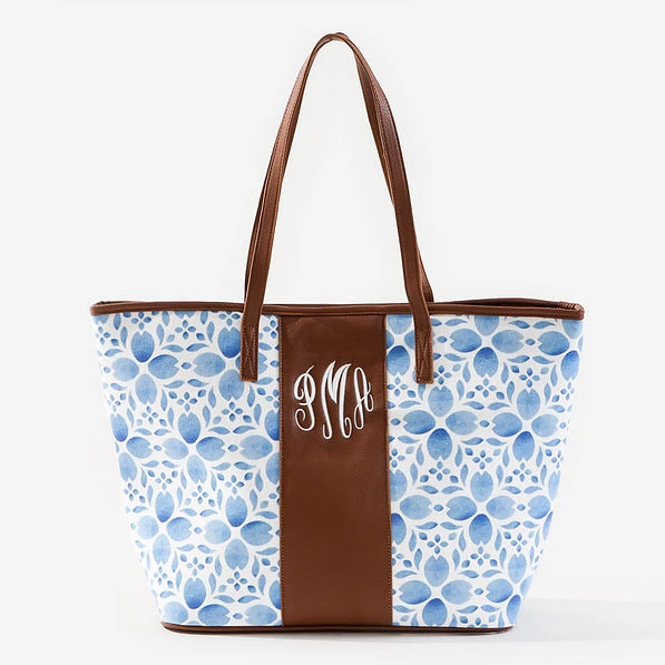 Monogrammed Canvas Tote Bag 1 Monogrammed Canvas Tote Bag