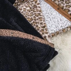 Monogrammed Leopard Sherpa Jacket -Fashion Clothing Store RYH leopard sherpa jacket material