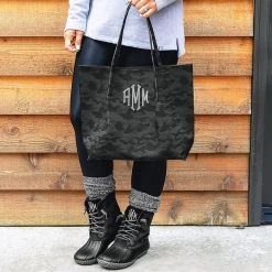 Monogrammed Camo Tote -Fashion Clothing Store Rcc camo tote and camo duck boots