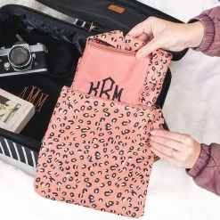 Monogrammed Packable Weekend Duffel Bag 19 Monogrammed Packable Weekend Duffel Bag -Fashion Clothing Store Rtb monogrammed pink leopard duffle bag being packed