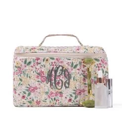 Monogrammed Quilted Train Case