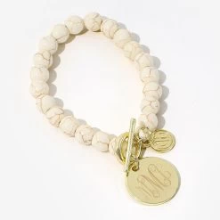 Monogrammed Ball Bracelet