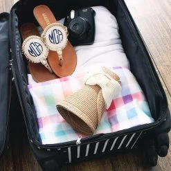 Monogrammed Packable Straw Visor -Fashion Clothing Store Se0 packable straw visor