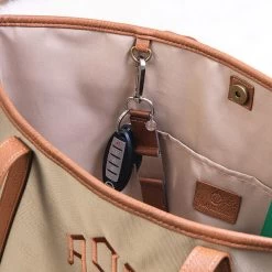Monogrammed Nylon Tote Bag -Fashion Clothing Store T2F key loop hole in everyday tote