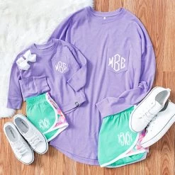 Monogrammed Kids Running Shorts -Fashion Clothing Store T7Q lavender mom and me long sleeve shirts