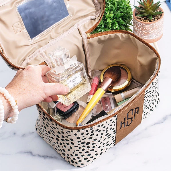 Monogrammed Spotted Train Case 3 Monogrammed Spotted Train Case - Image 3