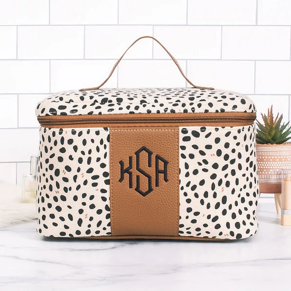 Monogrammed Spotted Train Case 2 Monogrammed Spotted Train Case - Image 2