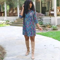 Monogrammed Dolman Sleeve Dress 10 Monogrammed Dolman Sleeve Dress -Fashion Clothing Store TVz monogrammed dolman navy blue safari dress at cabin 1