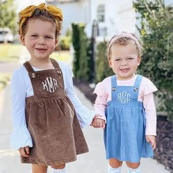 Monogrammed Kids Overall Dress 9 Monogrammed Kids Overall Dress -Fashion Clothing Store Tpt sisters overall dresses
