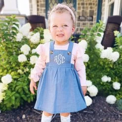 Monogrammed Kids Overall Dress 8 Monogrammed Kids Overall Dress -Fashion Clothing Store UGG chambray kids overall dress