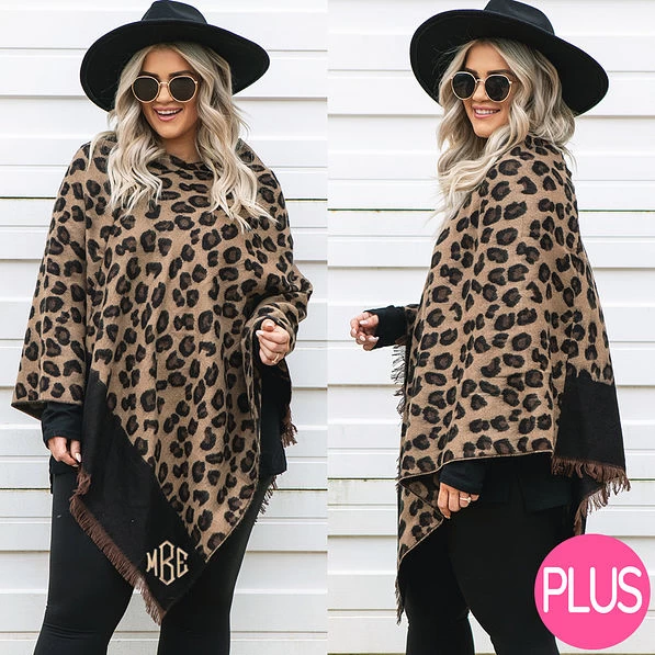 Monogrammed Leopard Poncho 5 Monogrammed Leopard Poncho - Image 5