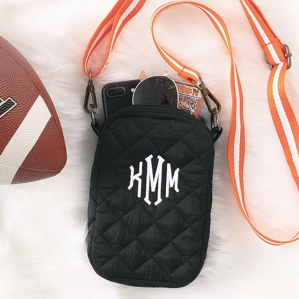 Monogrammed Quilted Phone Crossbody 9 Monogrammed Quilted Phone Crossbody - Image 9