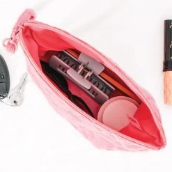 Monogrammed Terry Wristlet 8 Monogrammed Terry Wristlet -Fashion Clothing Store VJP pink leopard wristlet open