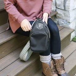 Monogrammed Sling Purse -Fashion Clothing Store VW8 black sling purse and mauve sweatshirt tunic