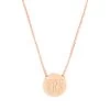 Monogrammed Delicate Disc Necklace