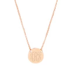 Monogrammed Delicate Disc Necklace