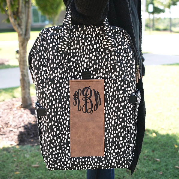 Monogrammed Dottie Diaper Backpack 2 Monogrammed Dottie Diaper Backpack - Image 2