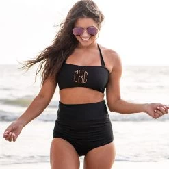 Monogrammed Bandeau Top