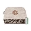 Monogrammed Leopard Cosmetic Case