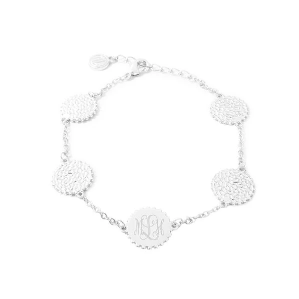 Monogrammed Coin Bracelet 1 Monogrammed Coin Bracelet