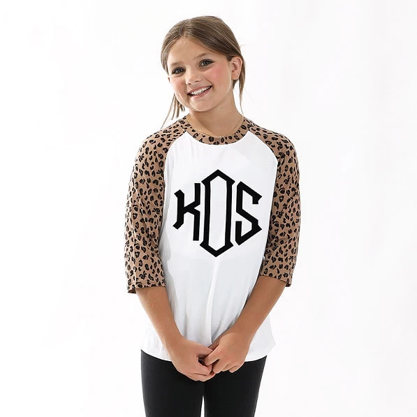Monogrammed Kids Raglan Tunic 5 Monogrammed Kids Raglan Tunic - Image 5