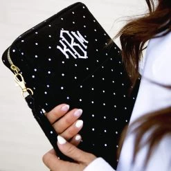 Monogrammed Bible Carrier -Fashion Clothing Store Wfd up close shot of girl holding dottie bible carrier