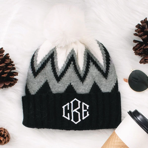 Monogrammed Pom Pom Beanie 9 Monogrammed Pom Pom Beanie - Image 9