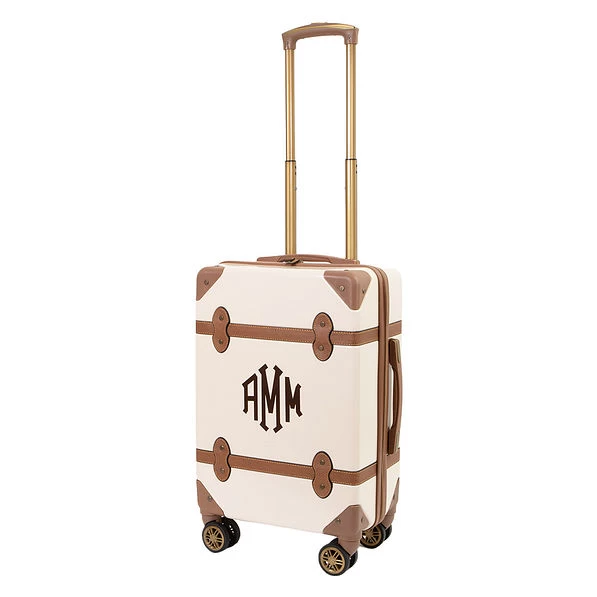 Monogrammed Vintage Carry-On Suitcase 1 Monogrammed Vintage Carry-On Suitcase