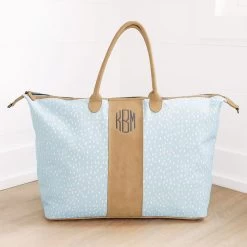 Monogrammed Dottie Weekender -Fashion Clothing Store Y8z monogrammed blue dottie weekend bag