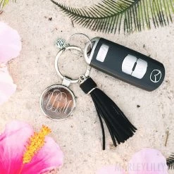 Monogrammed Tassel Key Chain -Fashion Clothing Store YId 6 black tassel keychain