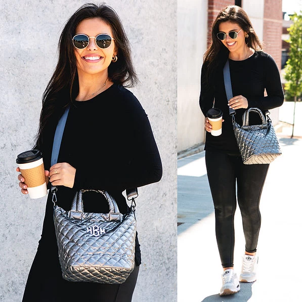 Monogrammed Diamond Quilted Crossbody 3 Monogrammed Diamond Quilted Crossbody - Image 3