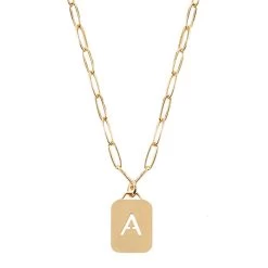 Initial Tag Necklace