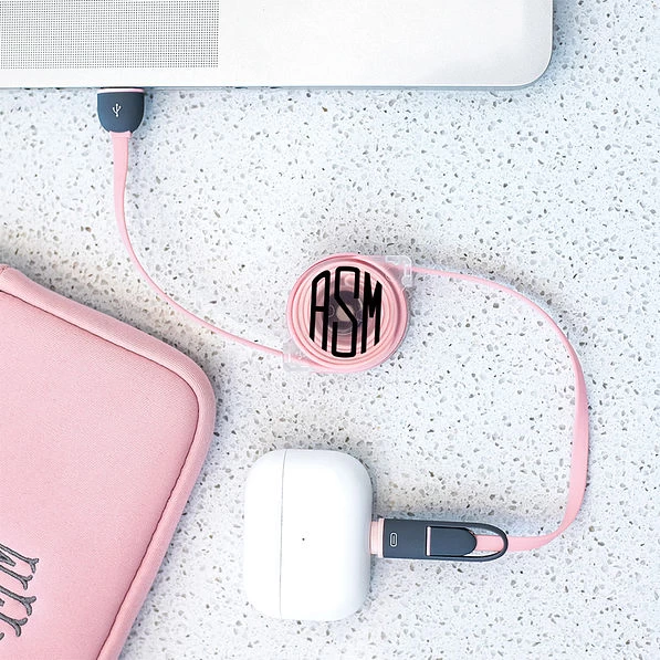Monogrammed Retractable Charging Cord 5 Monogrammed Retractable Charging Cord - Image 5