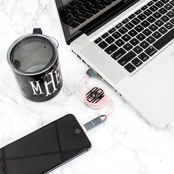 Monogrammed Retractable Charging Cord 4 Monogrammed Retractable Charging Cord - Image 4