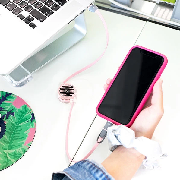 Monogrammed Retractable Charging Cord 2 Monogrammed Retractable Charging Cord - Image 2