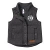 Monogrammed Kids Heathered Quilted Vest