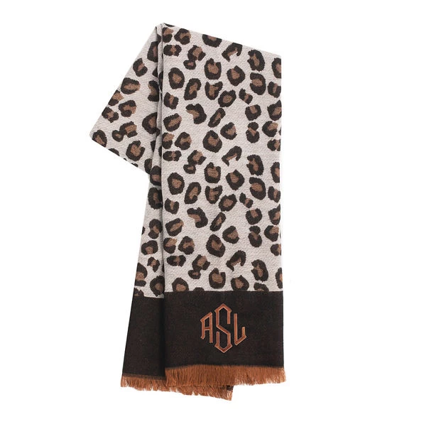 Monogrammed Leopard Scarf 1 Monogrammed Leopard Scarf
