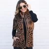 Monogrammed Leopard Sherpa Vest
