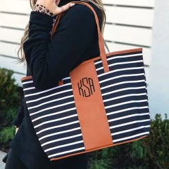 Monogrammed Tote Bag 8 Monogrammed Tote Bag -Fashion Clothing Store a26 monogrammed tote bag on shoulder