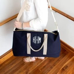 Monogrammed Essential Travel Bag -Fashion Clothing Store aBl monogrammed essential travel bag on shoulder