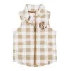 Monogrammed Kids Buffalo Plaid Fleece Vest