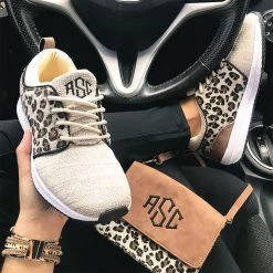 Monogrammed Leopard Sneakers 14 Monogrammed Leopard Sneakers -Fashion Clothing Store awZ leopard sneaker shoefie in car