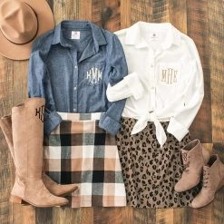 Pull On Skirt -Fashion Clothing Store b9V duo pull on skirt flatlay