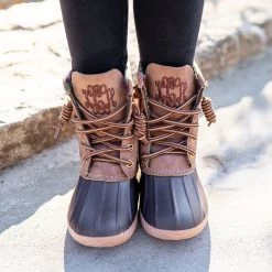 Monogrammed Youth Duck Boots -Fashion Clothing Store bJ2 cute brown duck boots for kids