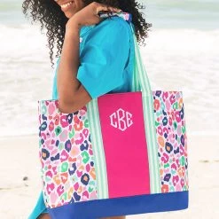 Monogrammed Mega Beach Bag 13 Monogrammed Mega Beach Bag -Fashion Clothing Store bvh monogrammed multi leopard mega beach bag on shoulder new 2